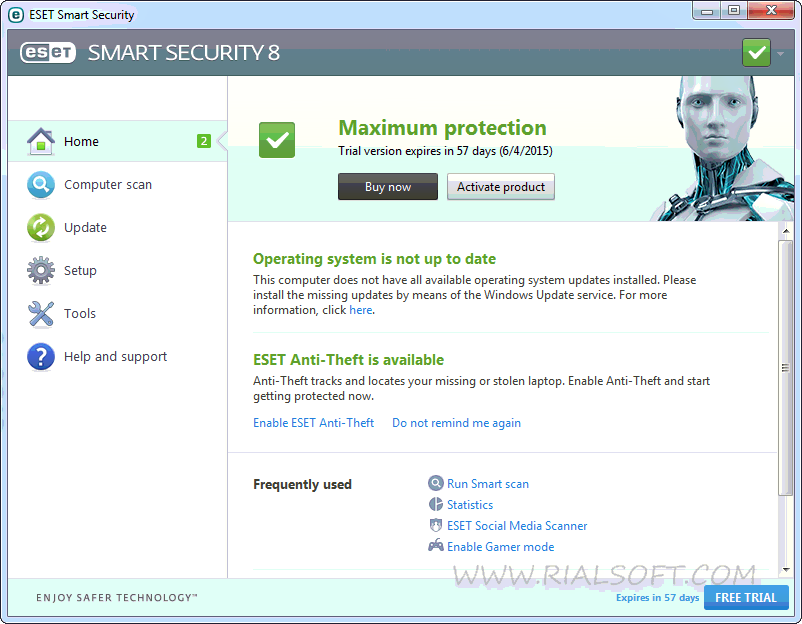 Eset smart security 9 full version free download with crack version